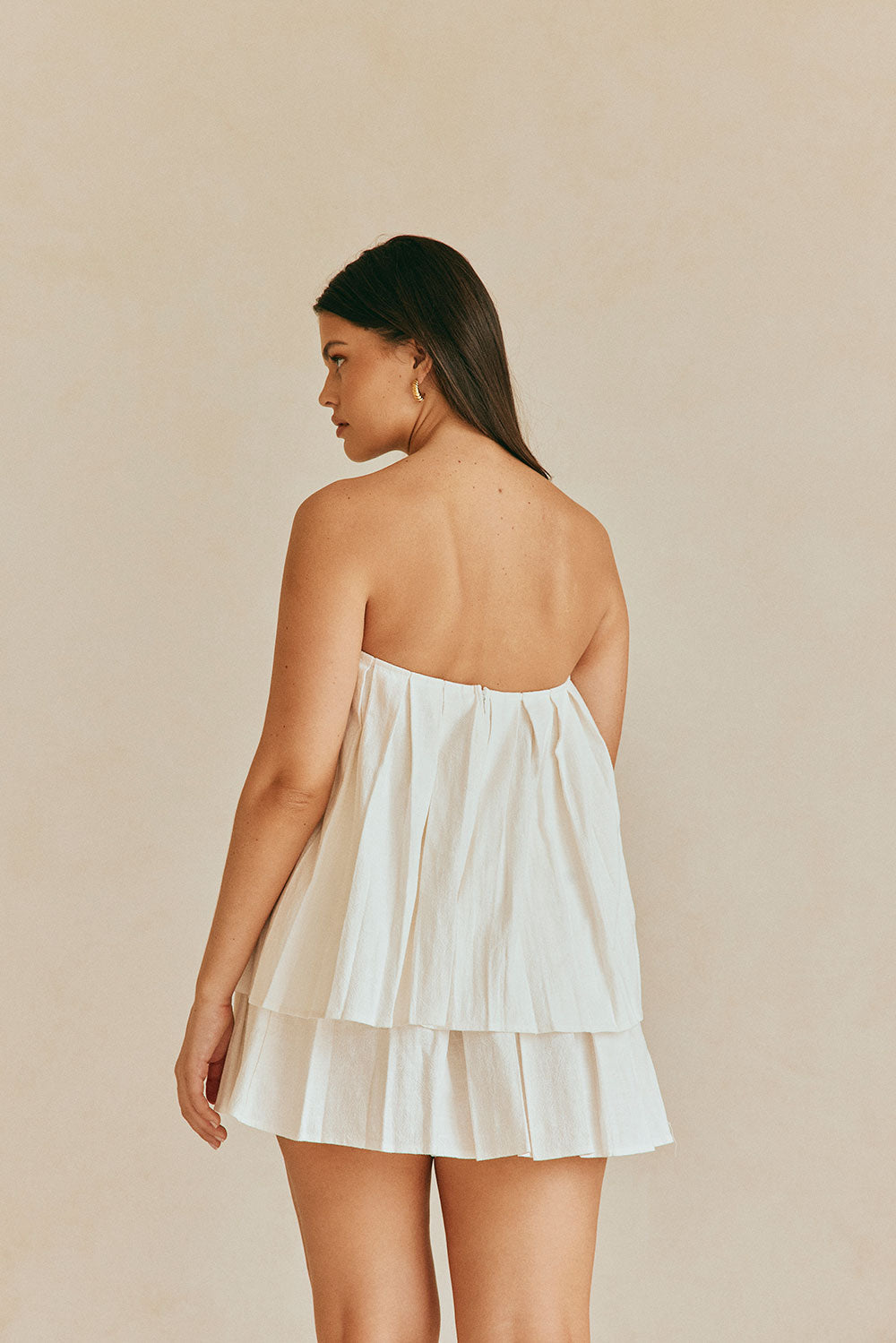 Elegant White High-Waisted Amity Wrap Skirt for Feminine Styling