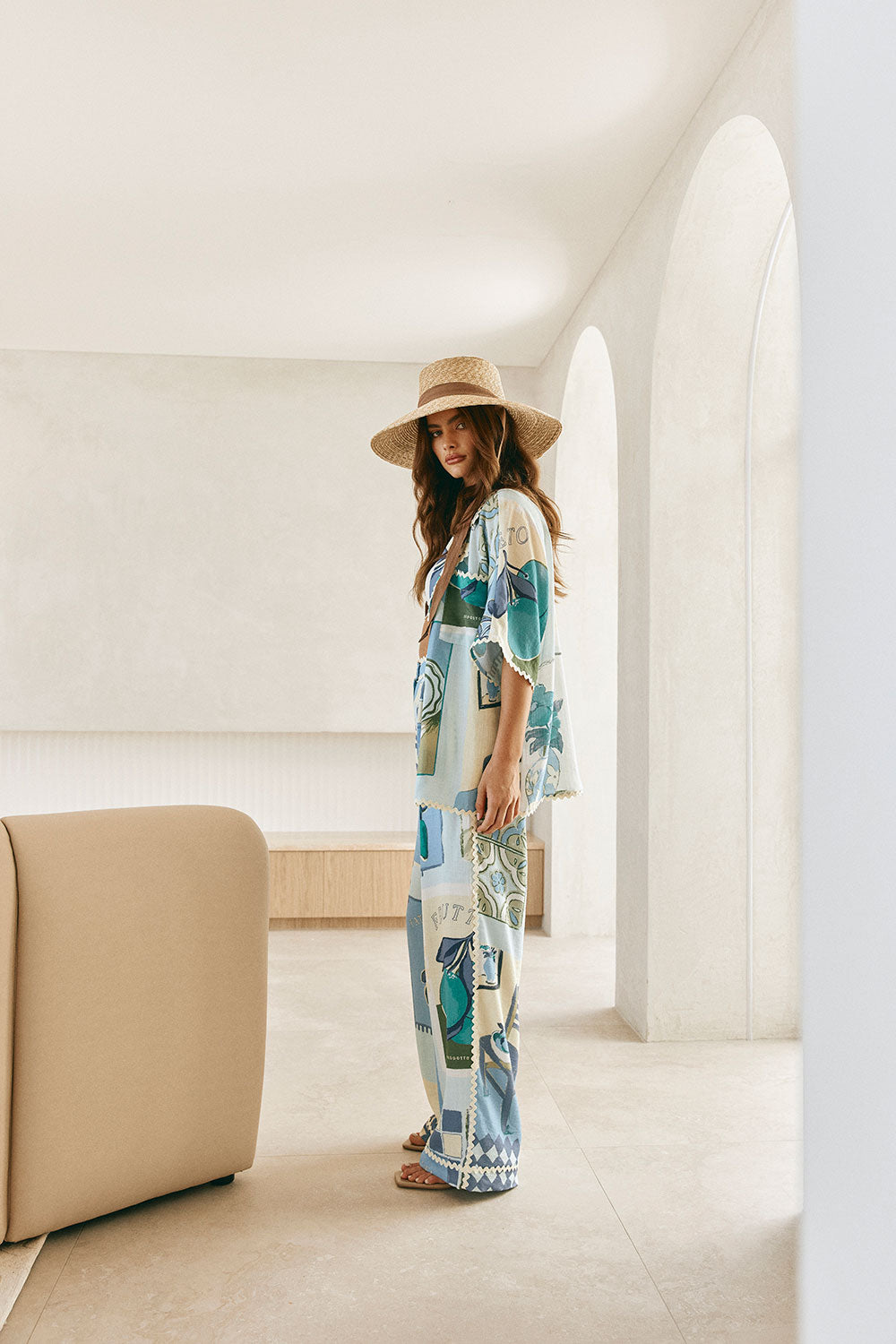 Stylish Kelia Women's Pants in Exclusive Villagio Blue Shade