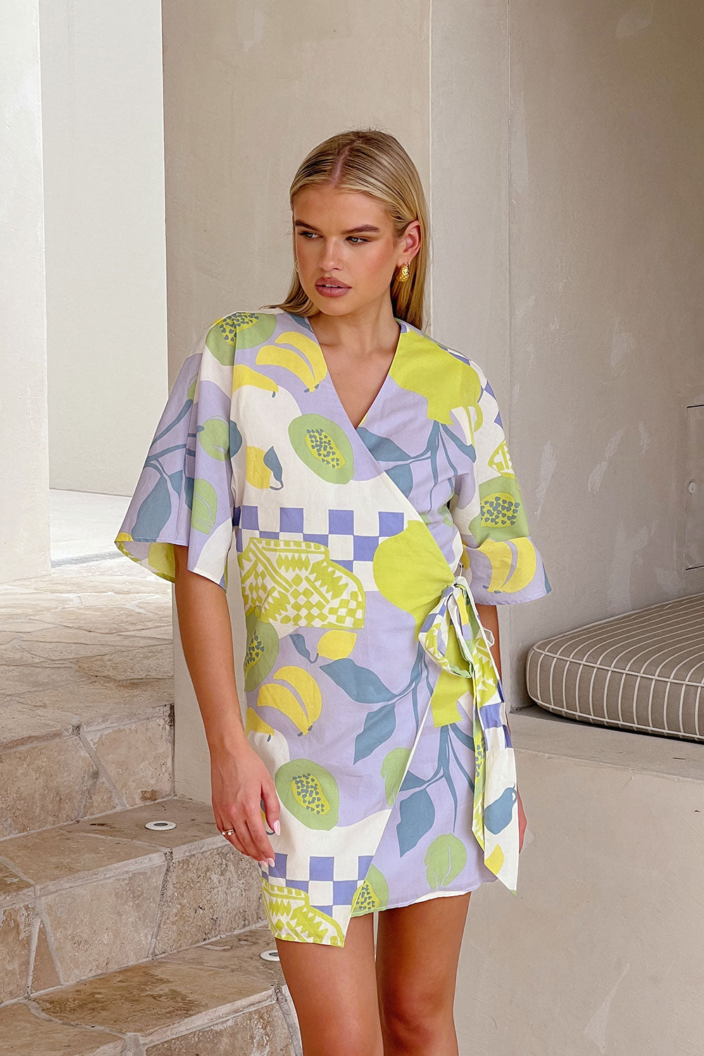 Sabo Exclusive Scarlett Wrap Dress in Beautiful Dolce Verde Print