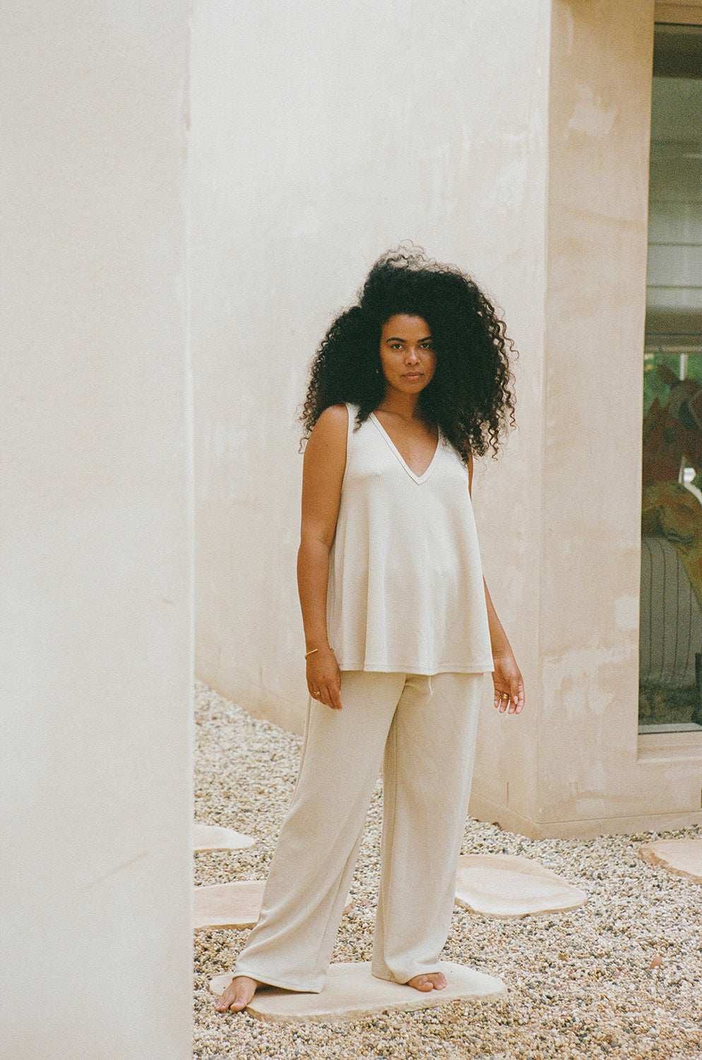 Exclusive Sample Lana Women's Top in Fawn Color