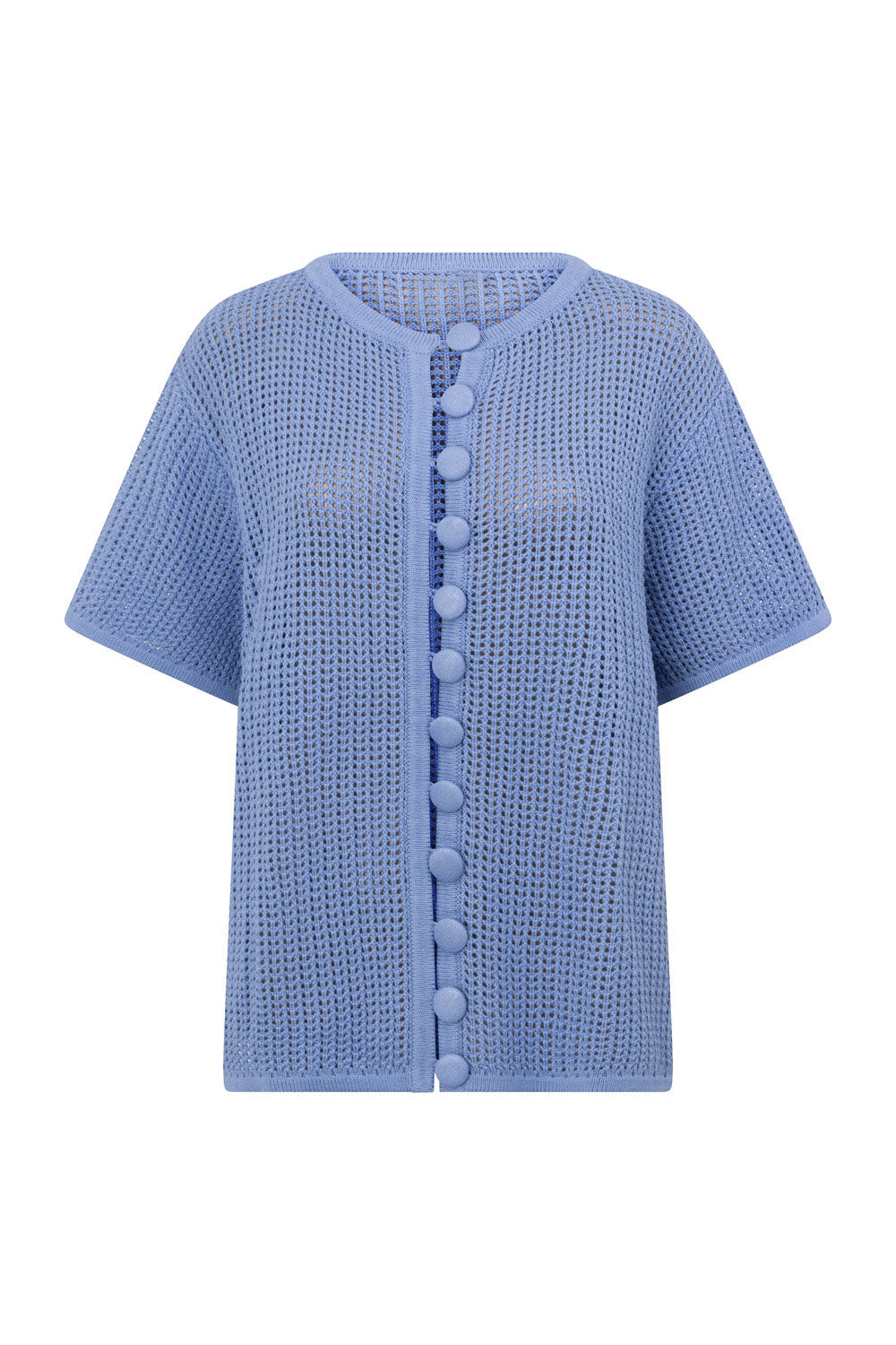 Stylish Blue Crochet-Inspired Zayna Women's Top