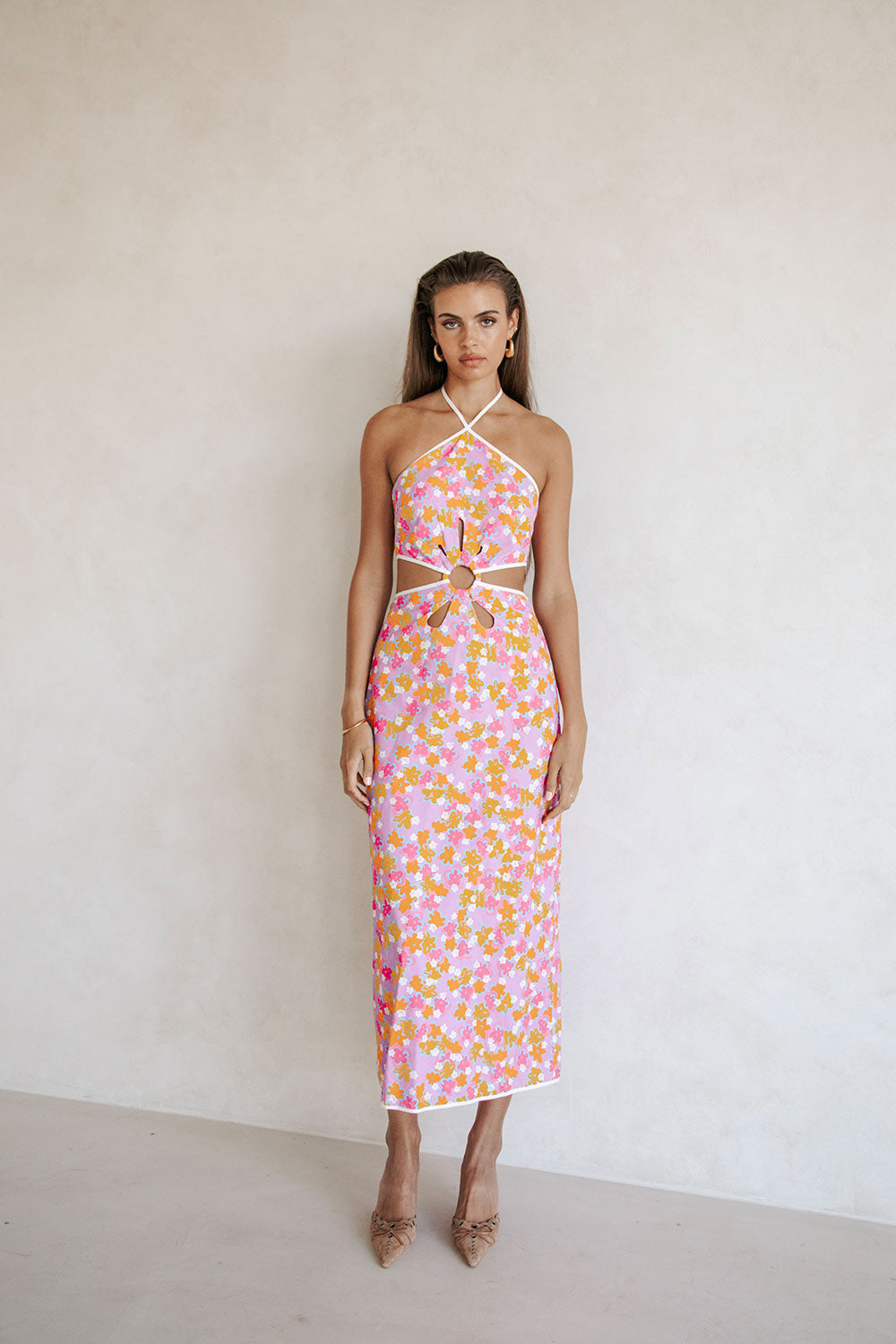 Women's Dakota Midi Dress with Exclusive Dulcie Daisy Print