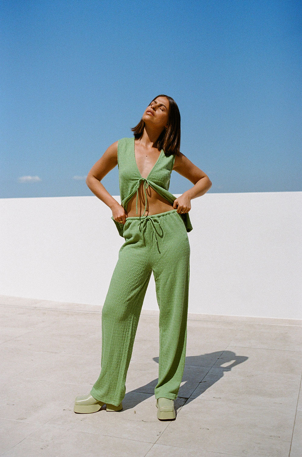 Exclusive Green Marina Pants - A Unique Sample Piece