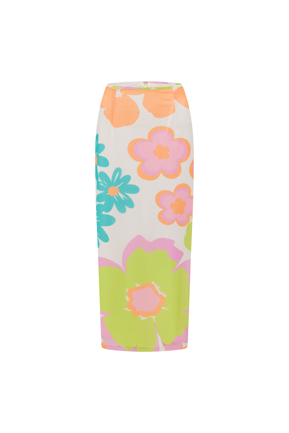 Fashionable Sabo-Designed Bubblegum-Print Bretta Women's Midi Skirt