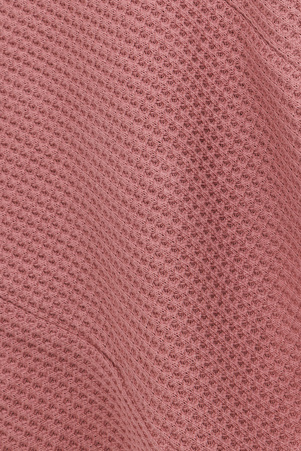 Musky Pink Cotton Blend Waffle Emilee Top for Fashionable Wear