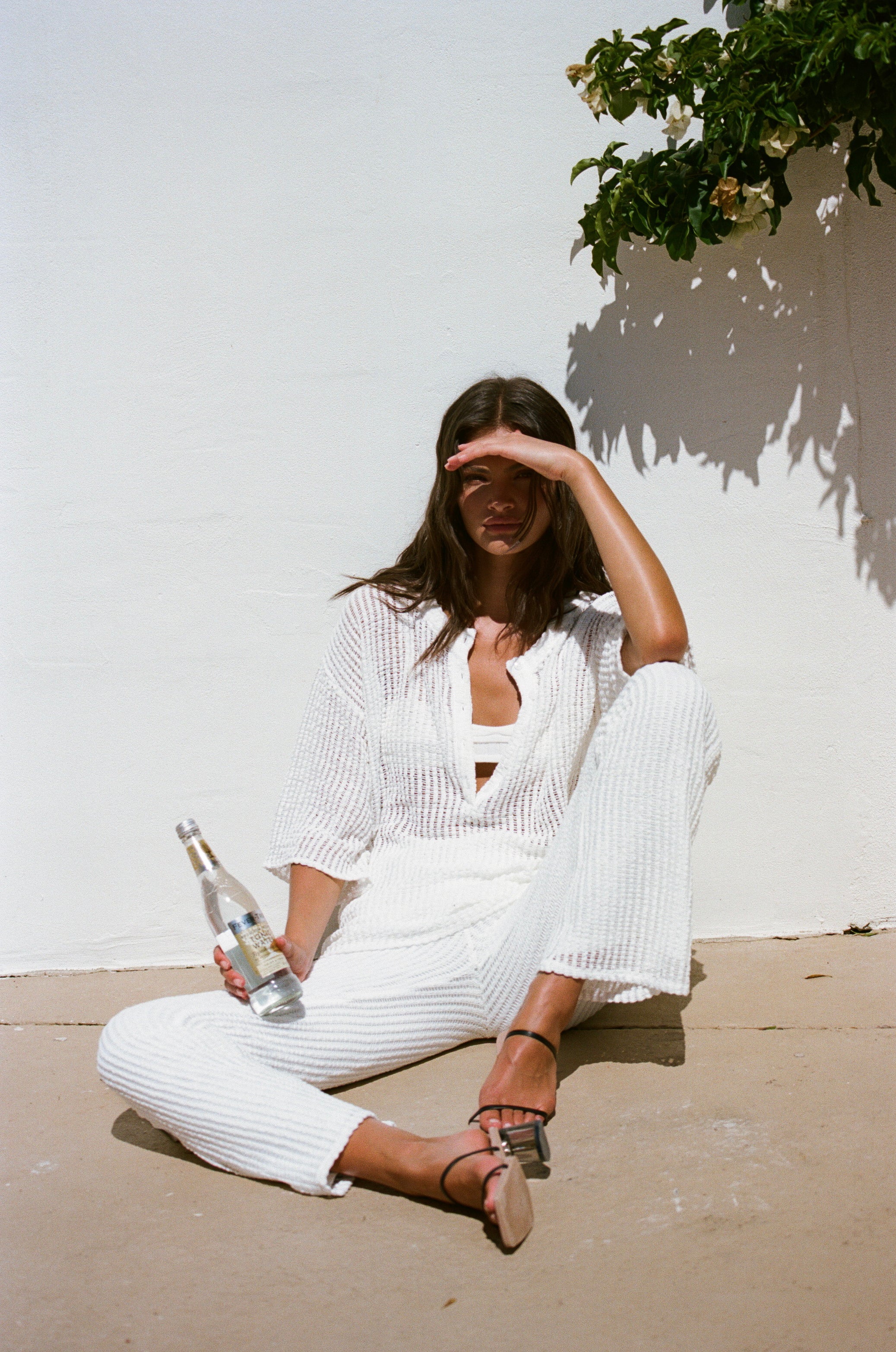 Exquisite Off-White Sheer Mesh Jadana Top for Resort Style