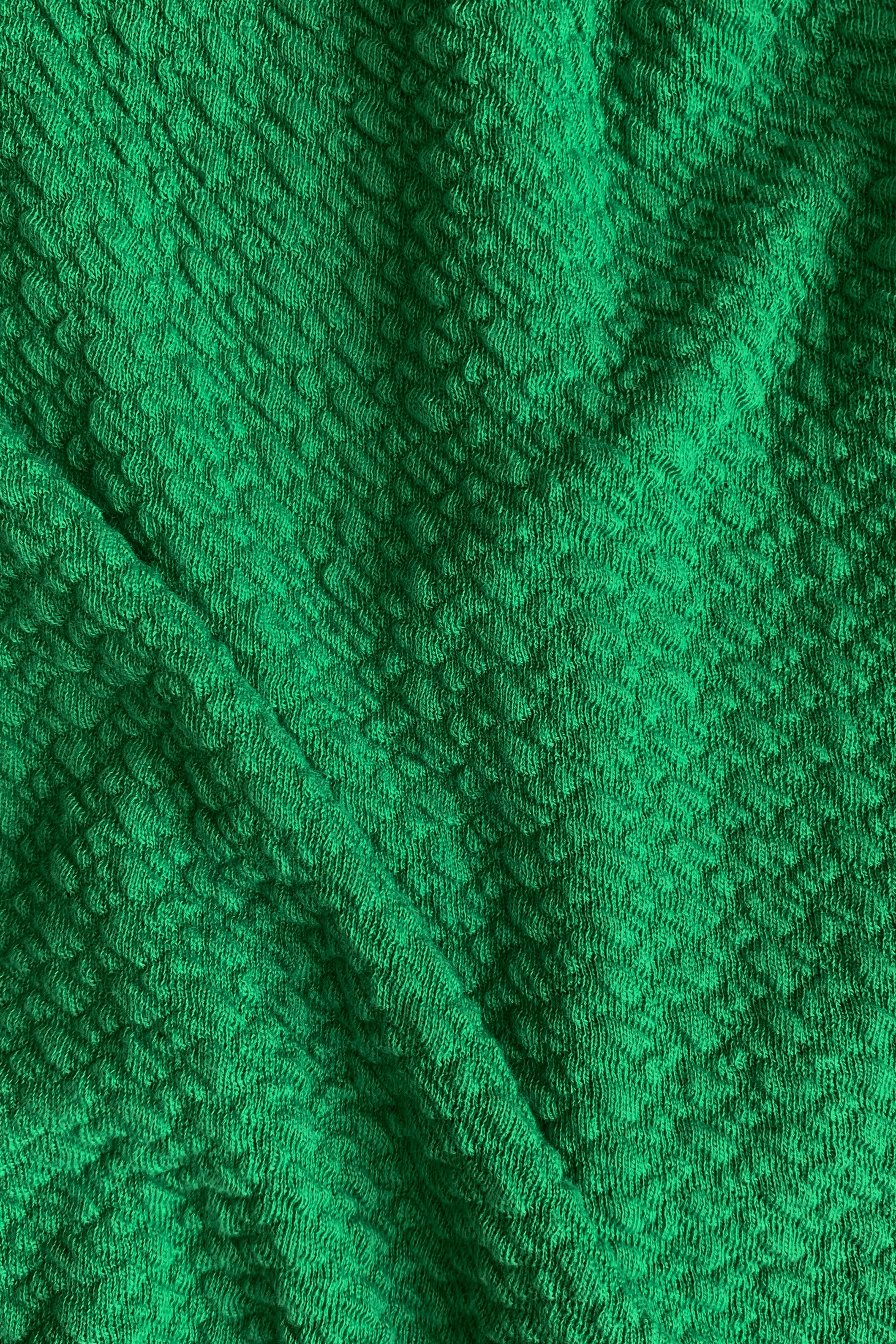 Exclusive Green Textured Woven Dina Backless Dress