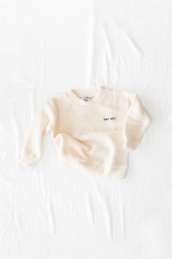 Cozy Sherpa Mini Crew - Style Sweater for a Twin Look