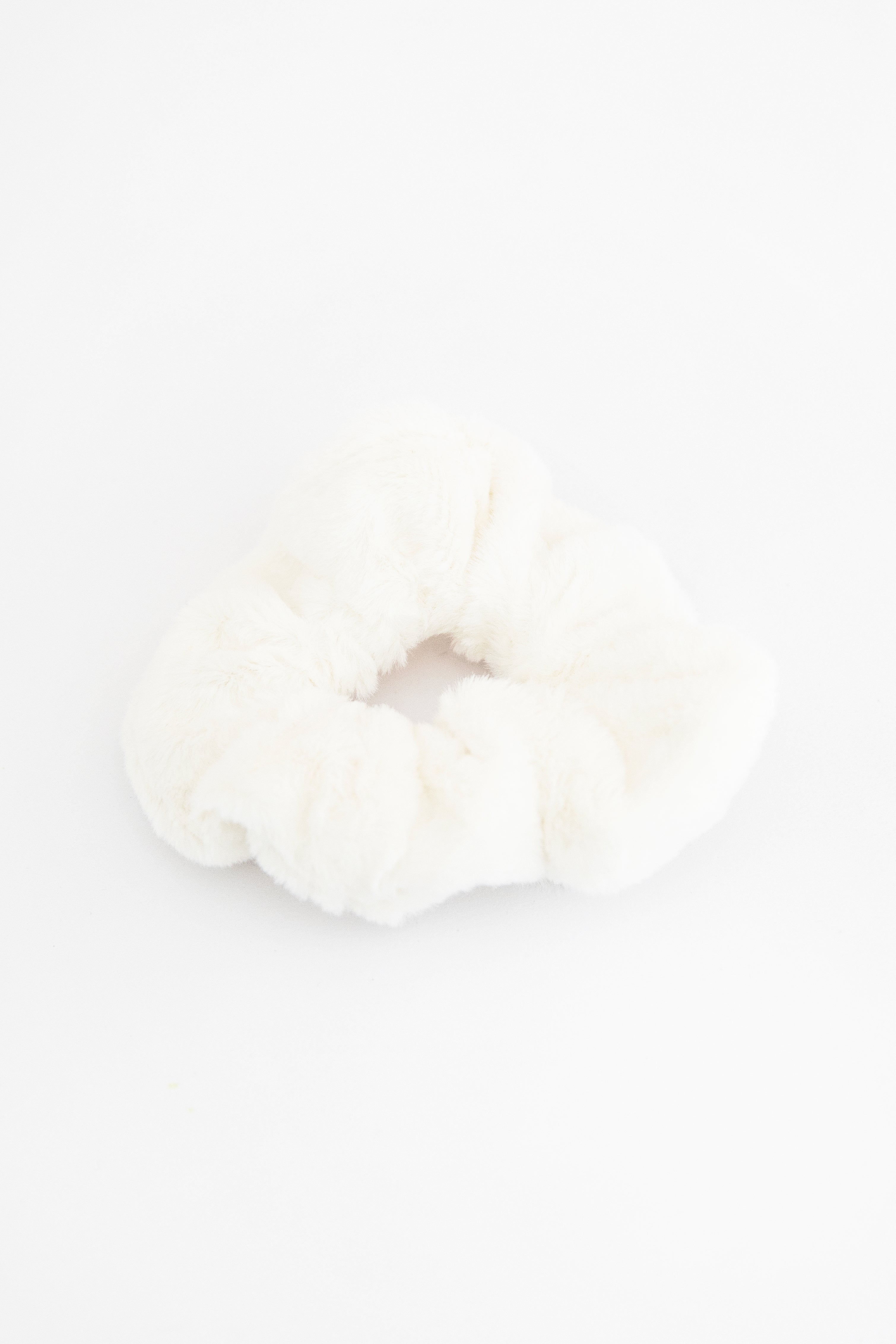 Fluffy Cream Soft Scrunchie - Ideal for High Ponytails