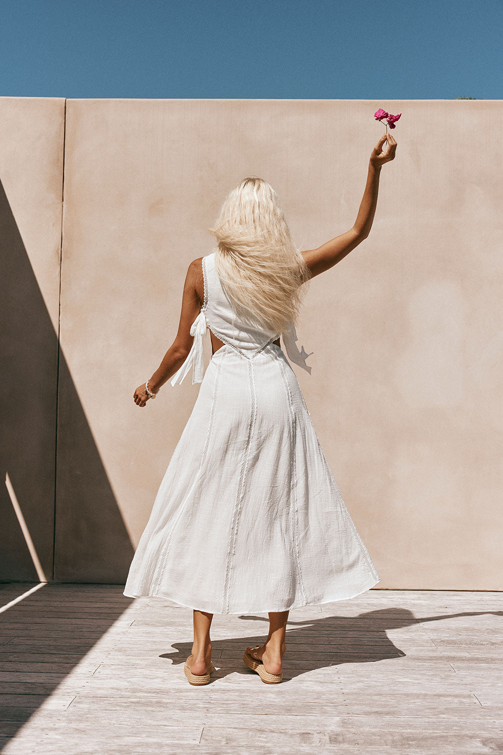Exquisite White Aurelia Cotton Bridal and Lunch Dress