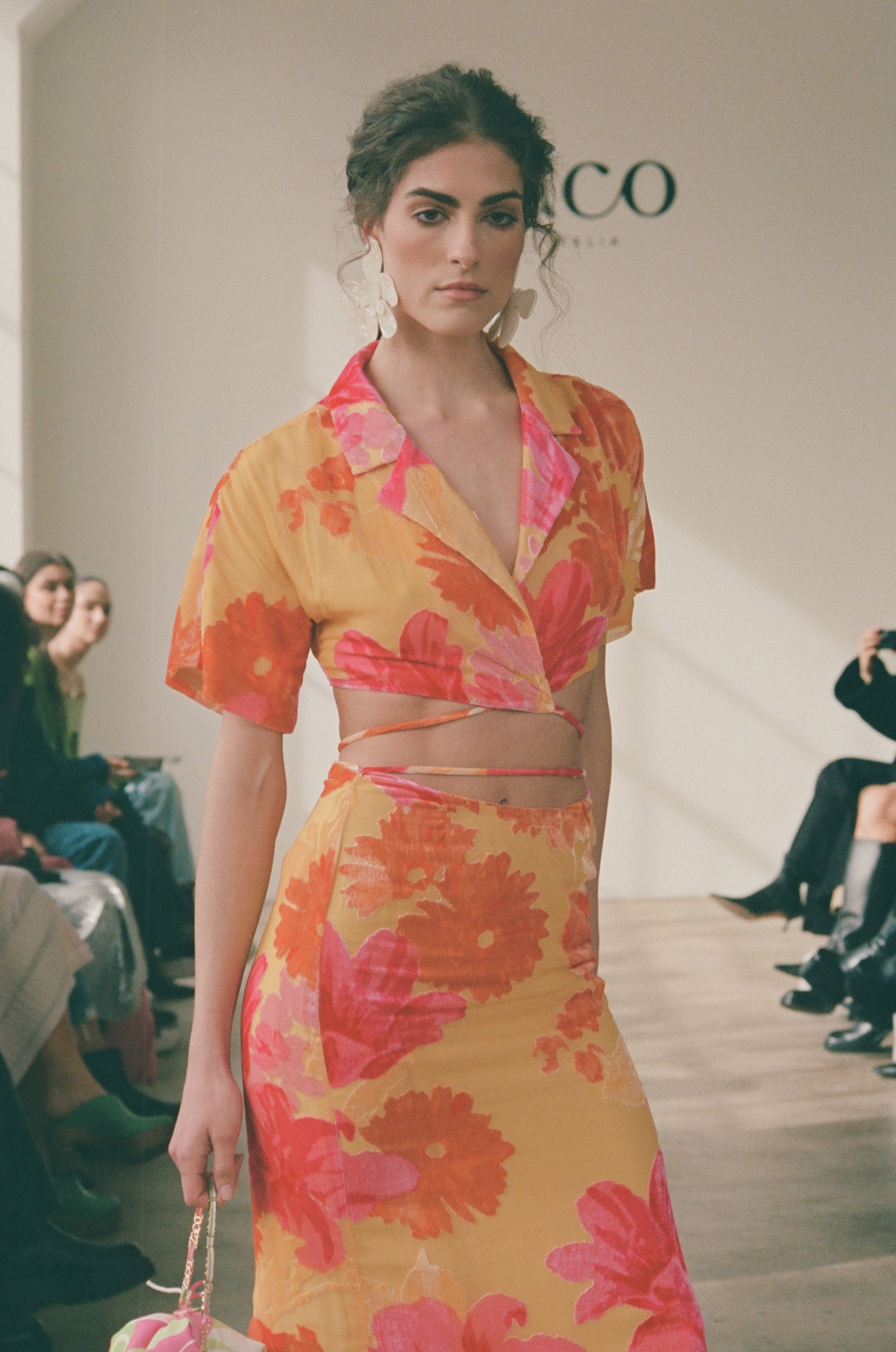 Sorrenta Floral Sunny Wrap Top - Exclusive Sample Piece
