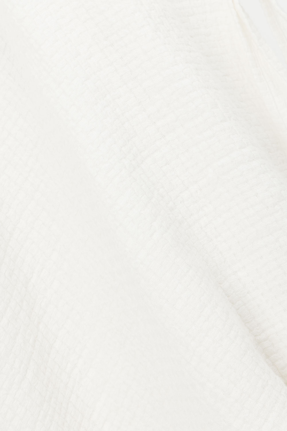 Exclusive Sabo White Woven Textured Cotton Ali Dress with Unique Design