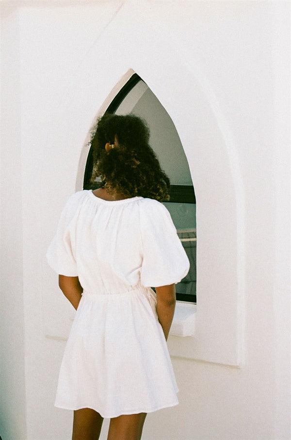 Exquisite Off-White Natural Cotton Elm Summer Dress
