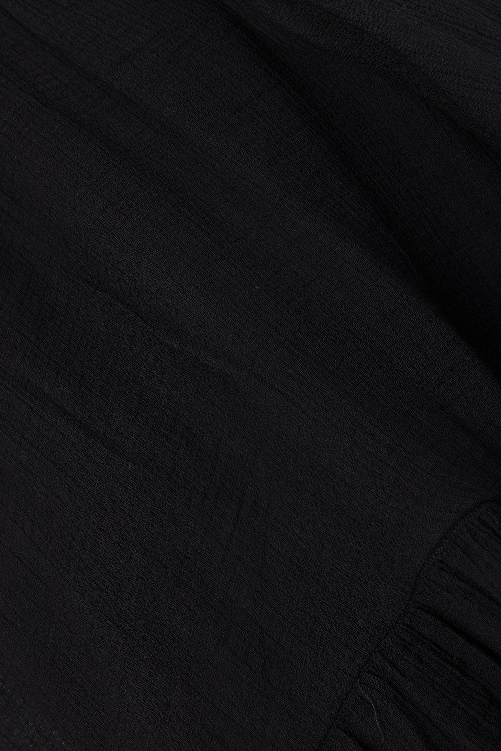 Black Lightweight Crepe Rayon Blend Huxley Top - Ideal for Weekends