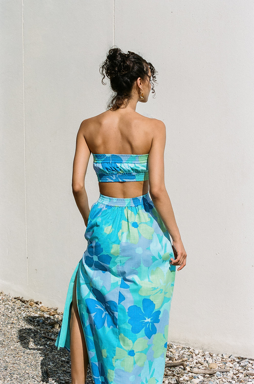Stylish Holland Midi Women's Dress with Exclusive Bold River Floral Design