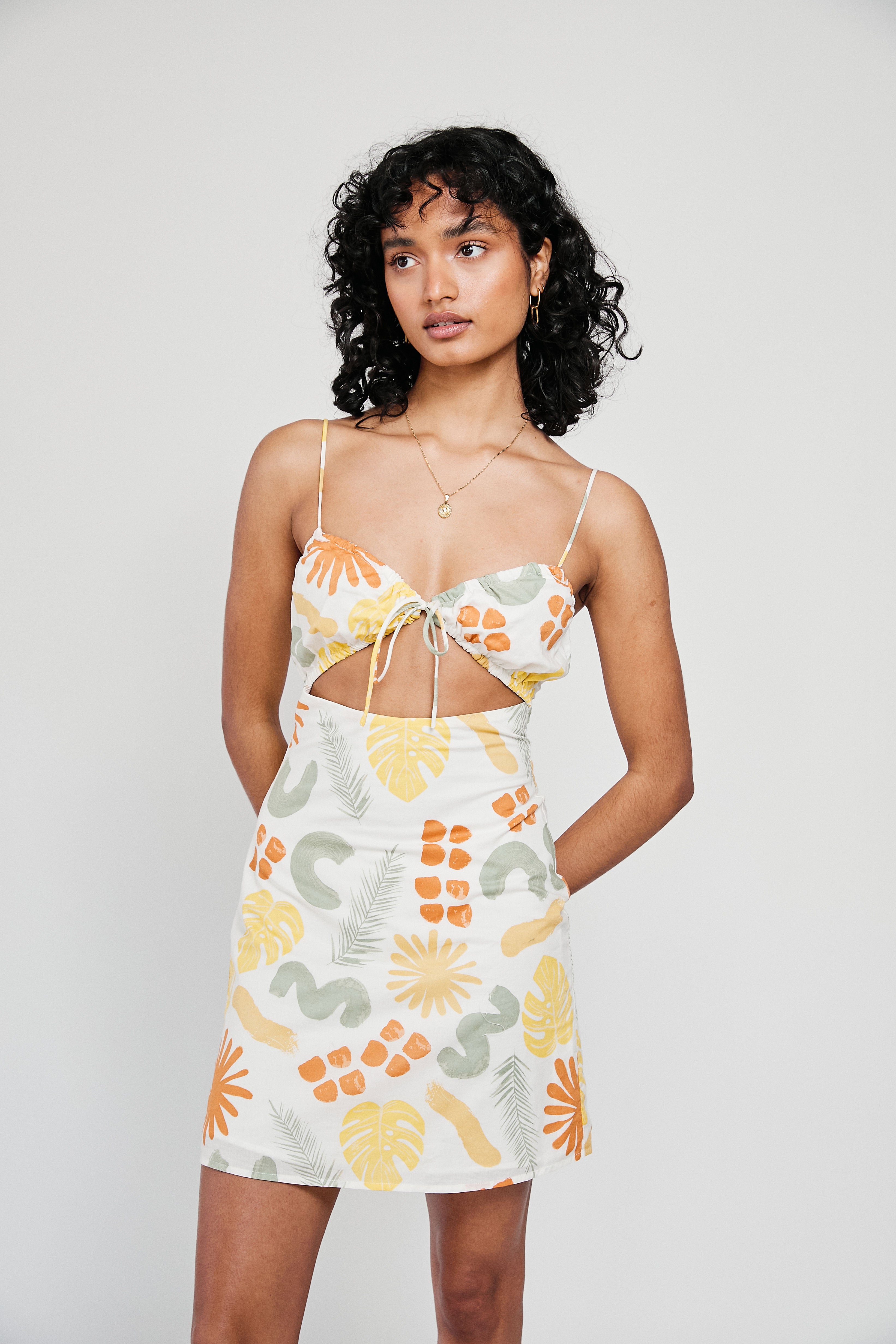Women's Emelie Casual Dress with Exclusive Desert Leaf Pattern