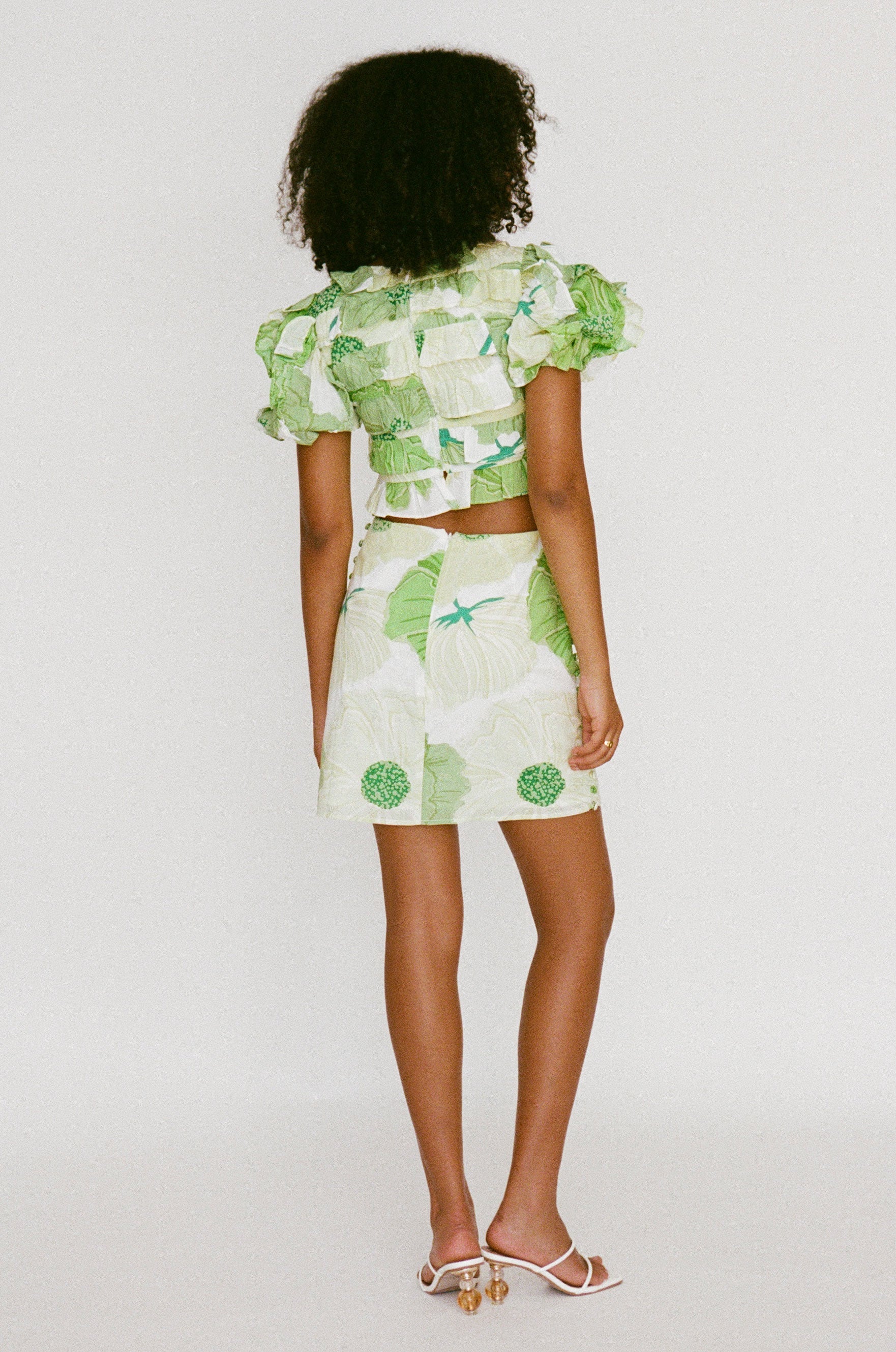 Sample - Women's Pierre Frilled Evening Dress