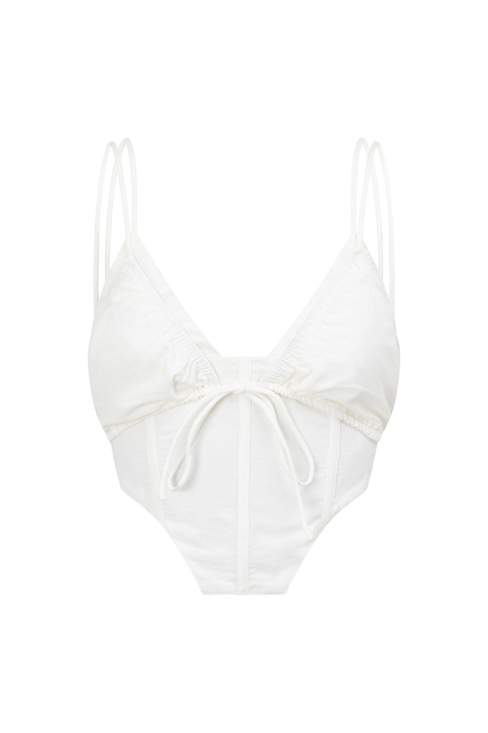 Ginny Women's White Structured Natural Cotton Top