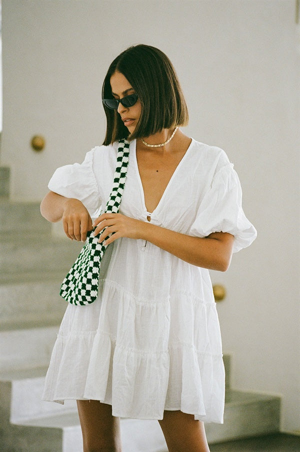 Unique White Tarelle Dress - One-of-a-Kind Sample