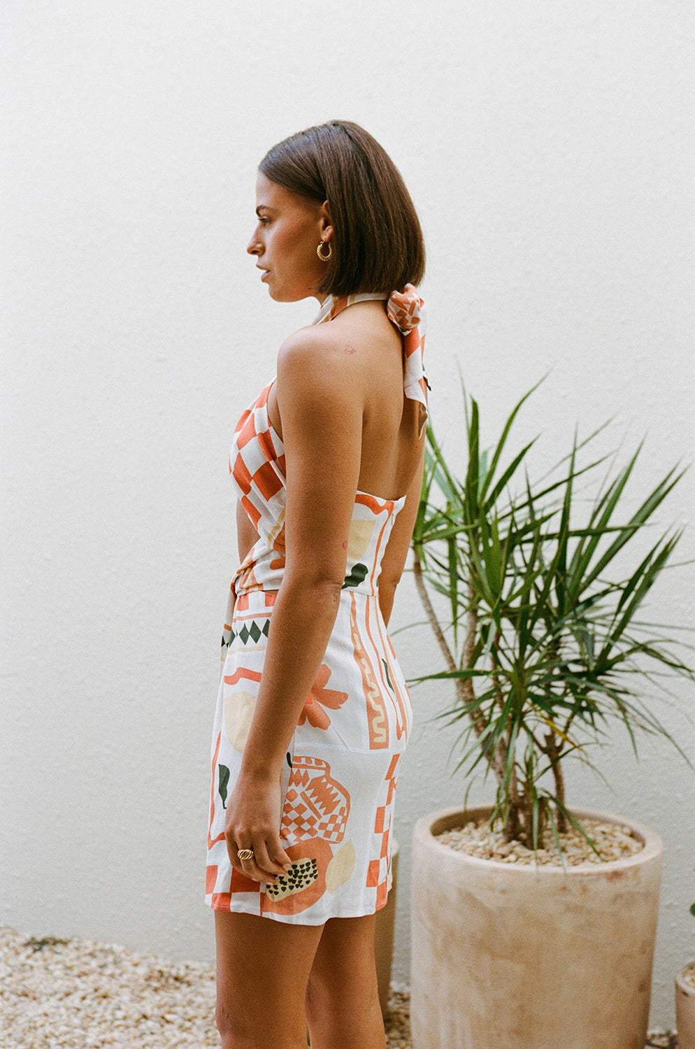 Exclusive Sample - Nelly Halter Dress in Prego Red for Fashion Lovers