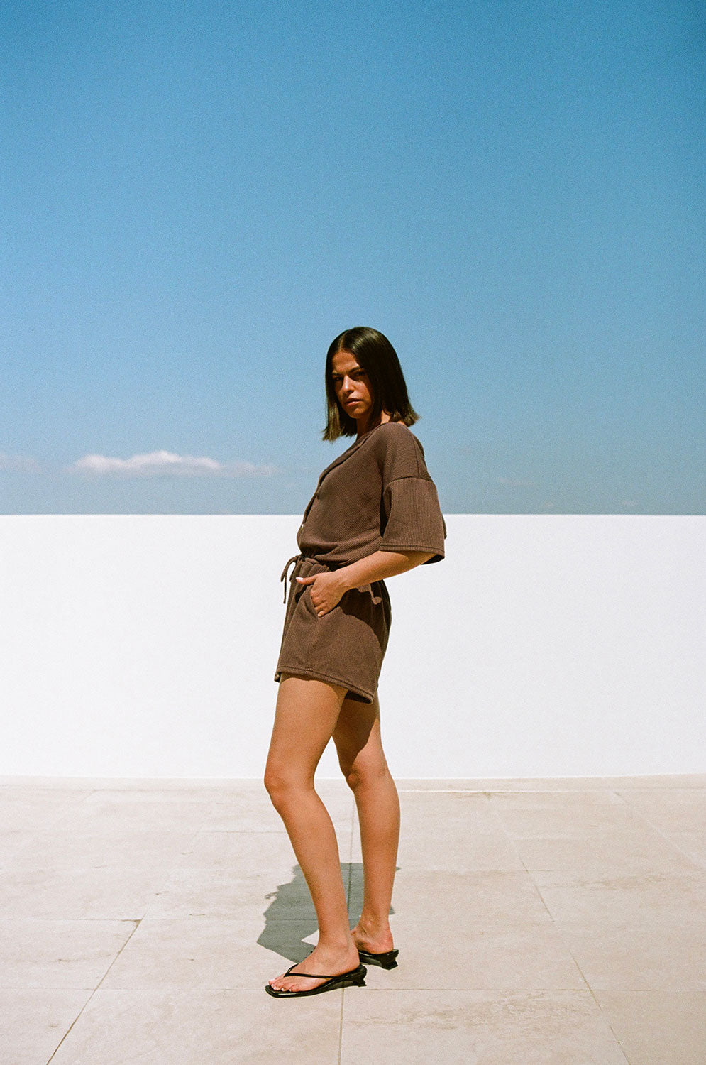 Chocolate Juniper Playsuit - Comfy and Cute Vacation Essential