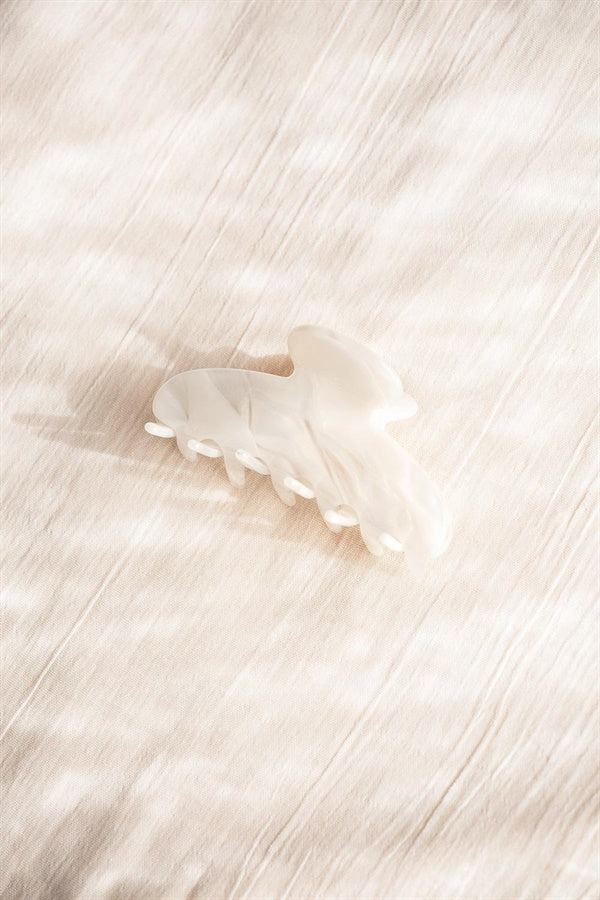 Stylish Snow - Speckled Acrylic Clam - Style Hair Clip for Effortless Updos