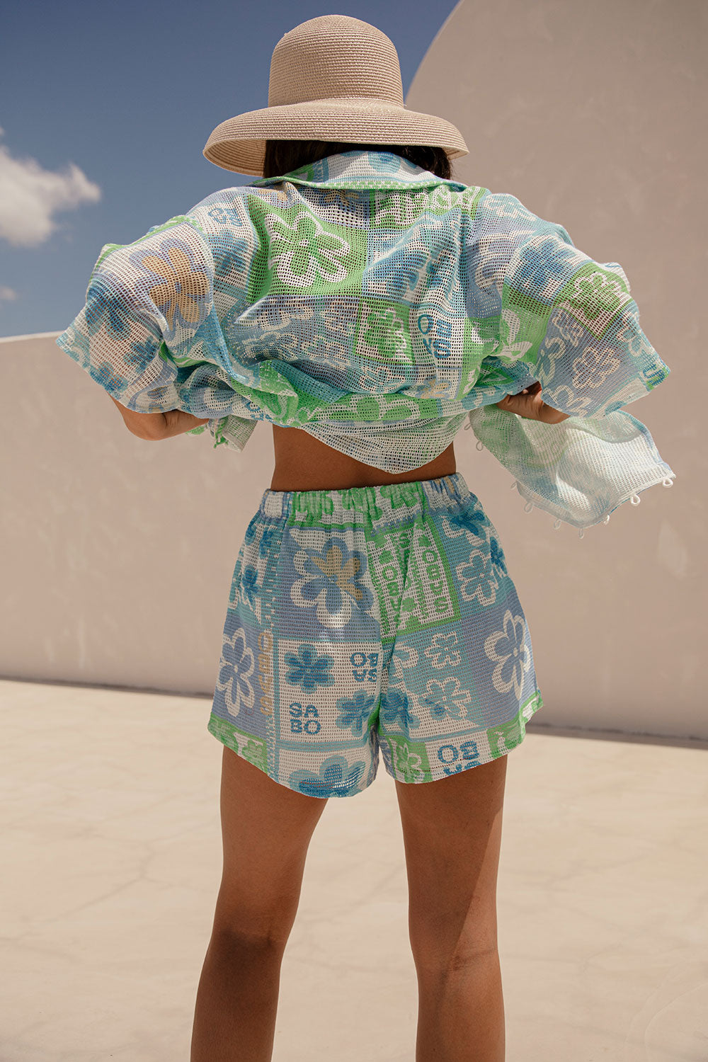 Exclusive Summer Floral Sari-style Shorts - Sample Piece