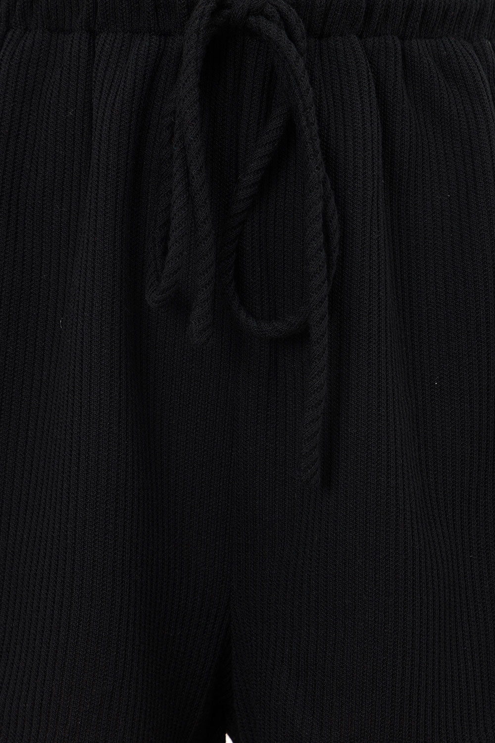 Black Lightweight Knitted High-Waisted Wyatt Shorts - A Chic Must-Have