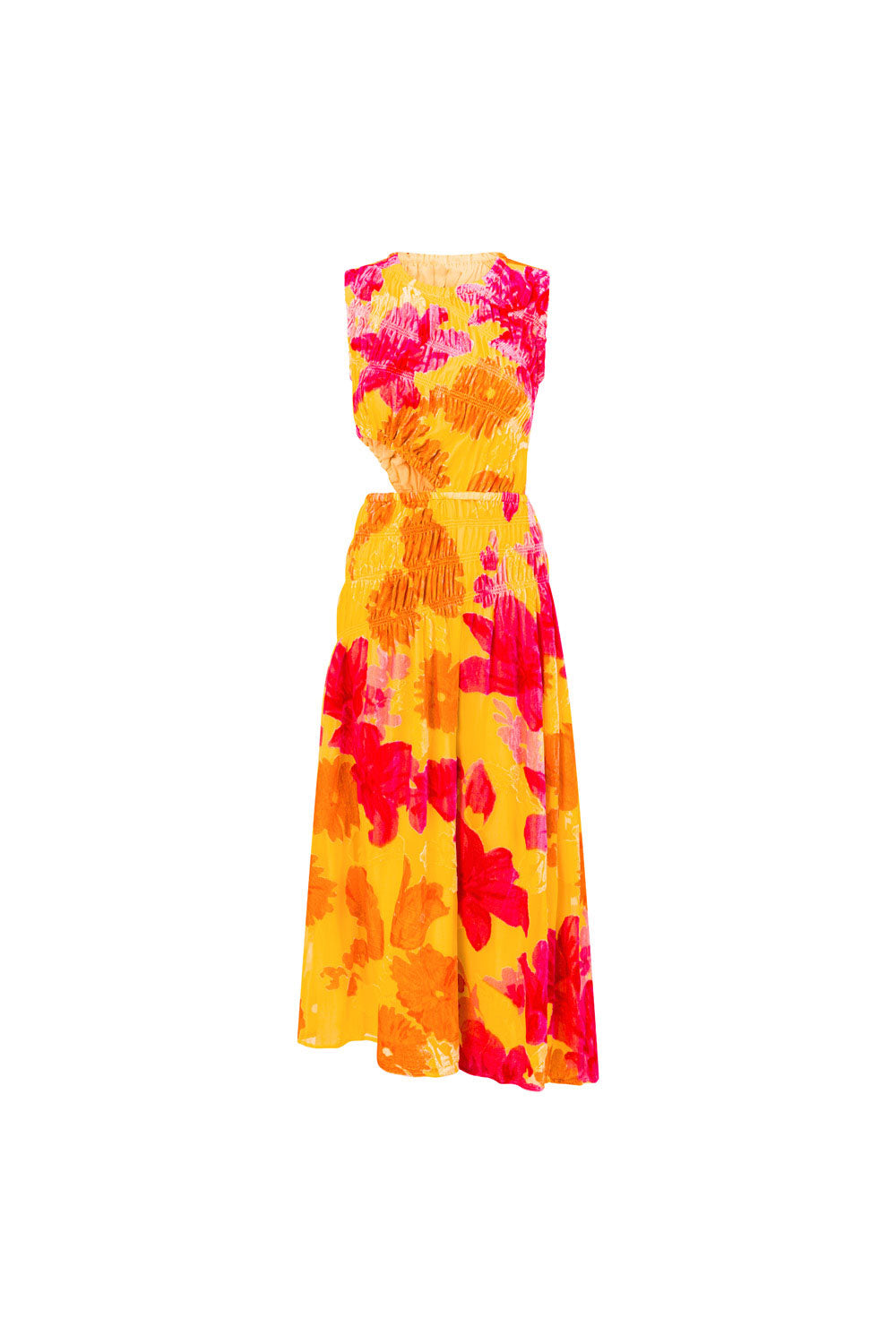 Unique Mariella Floral Sunny Midi Dress - One-of-a-Kind Sample
