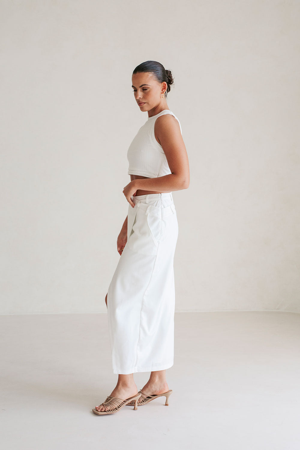 Unique Grey Electra Sample Skirt with a Faint Dot