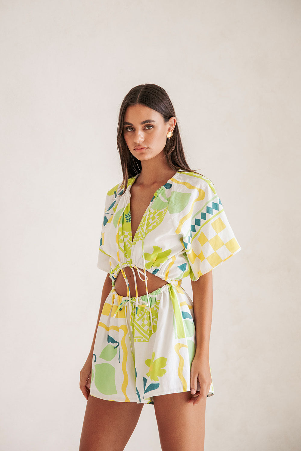 Unique Arella Playsuit in Prego Verde - A Sample for You