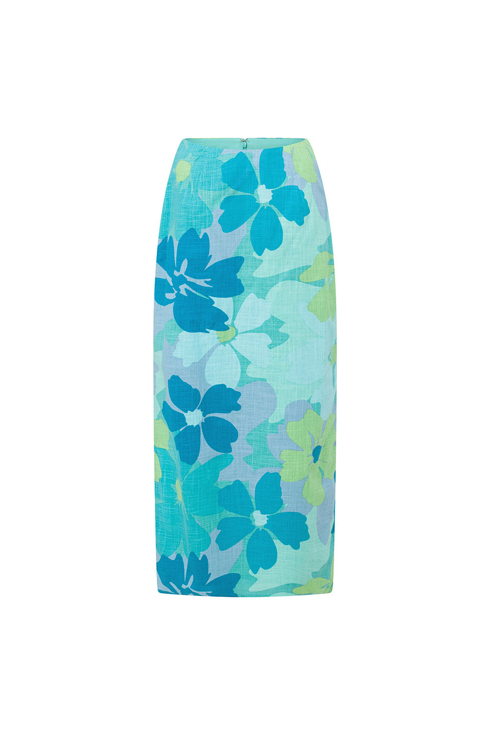 Fashionable Women's Maple Midi Skirt with Bold River Pattern