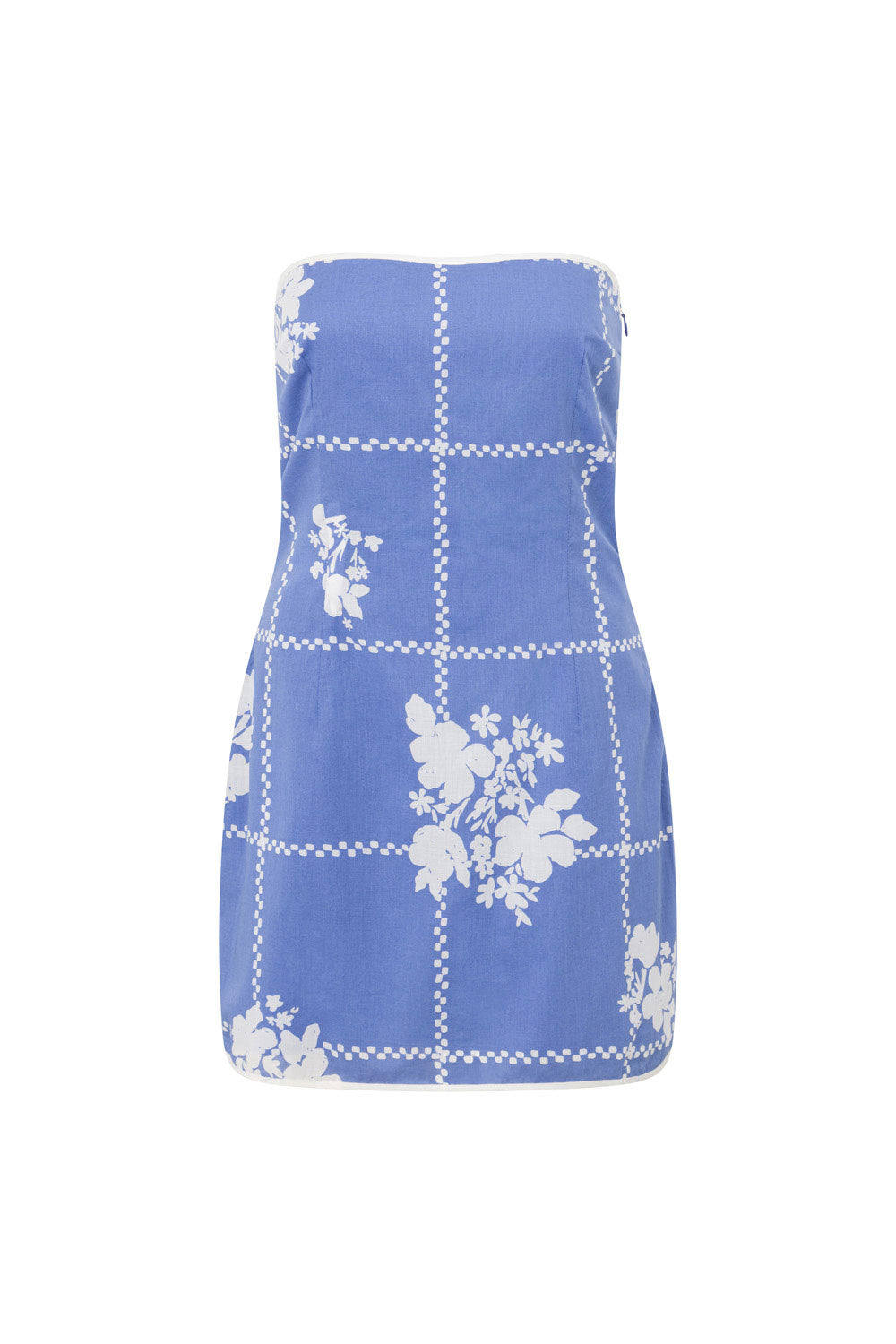 Unique Checkered Floral Amira Sample Dress