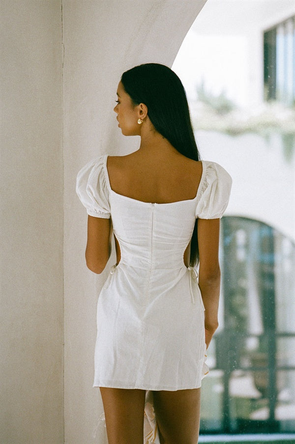 Women's High - Quality Natural Linen - Cotton Blend Zola Dress