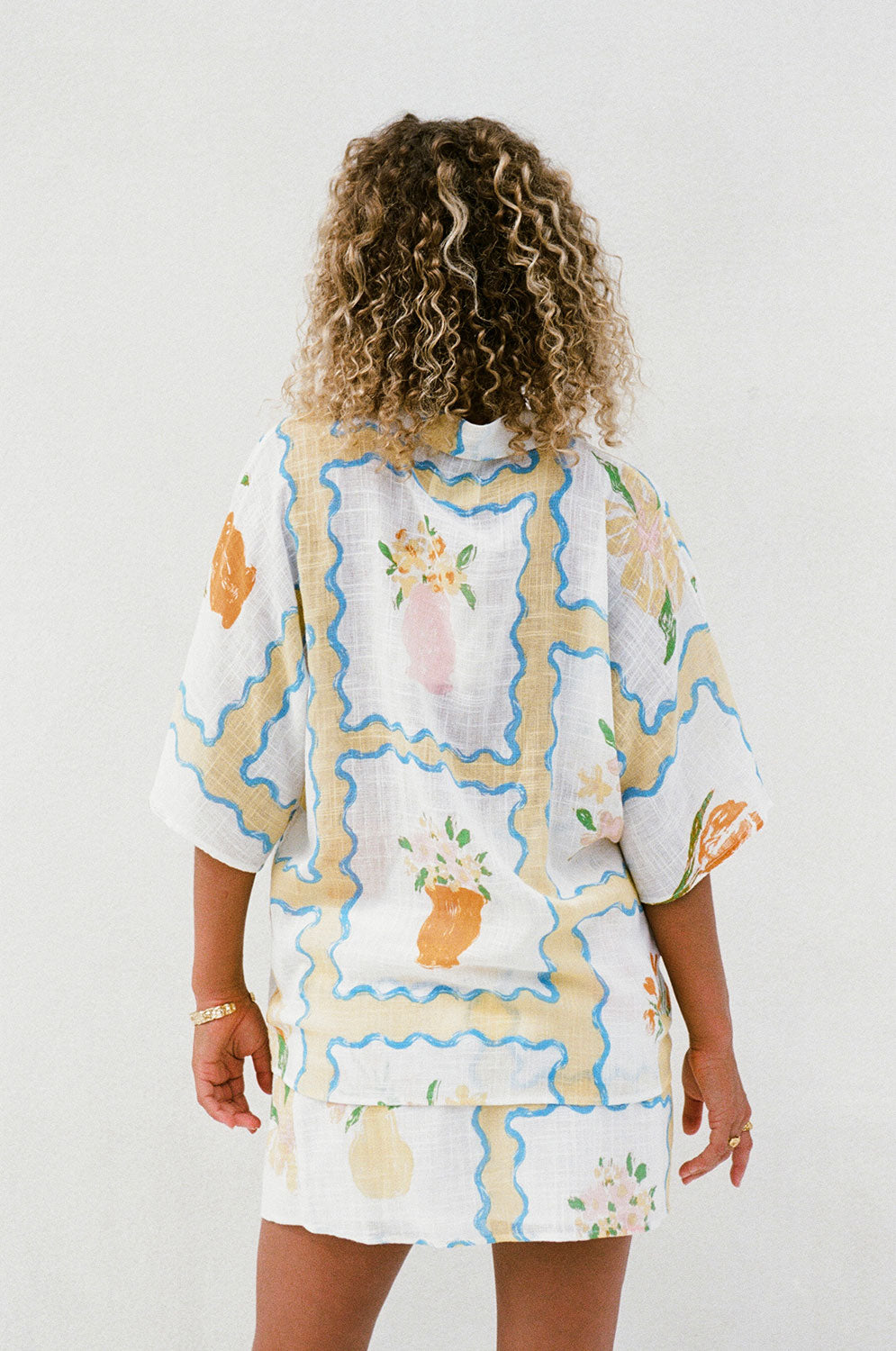 Korey Top with Exclusive Flower Pots Design