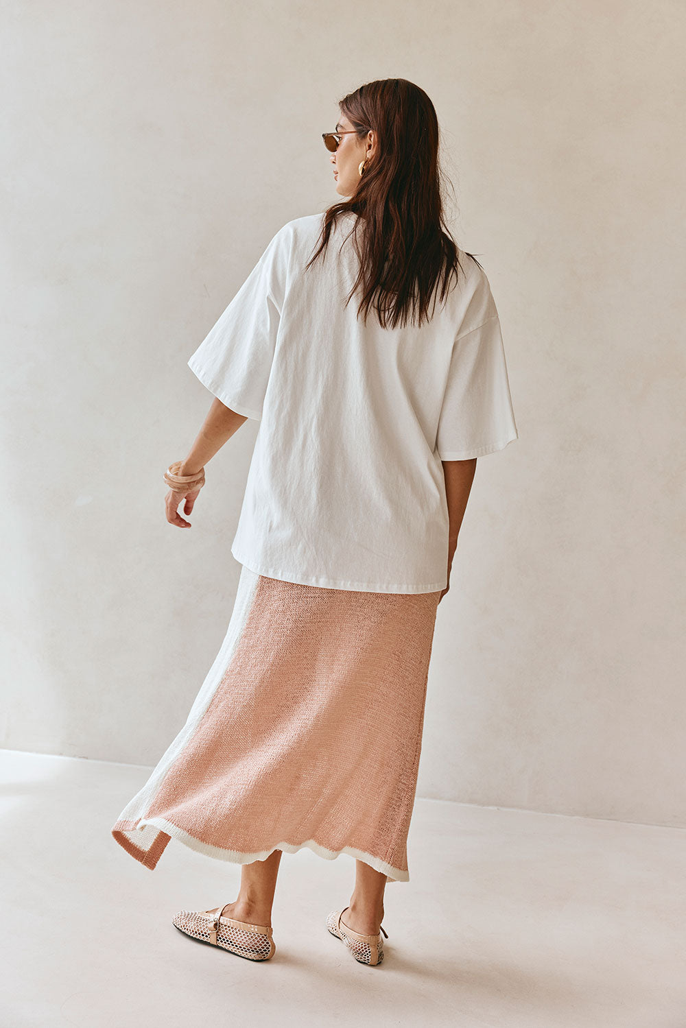 Pink Oversized Britta Top with Vintage Graphic