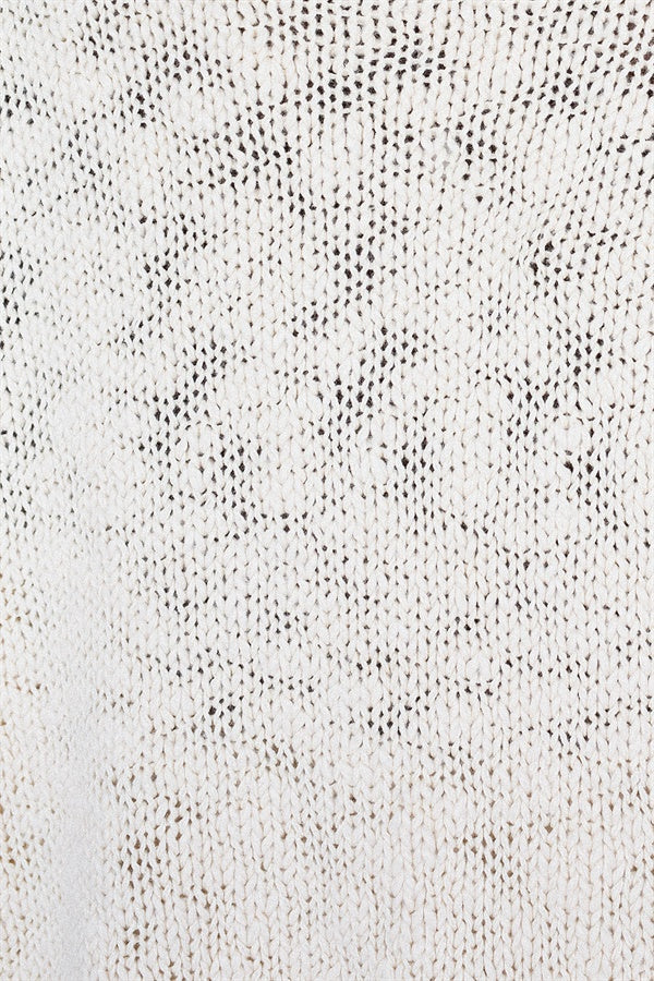 Vintage-Inspired Cream-Colored Soft Cotton Knit Freja Top