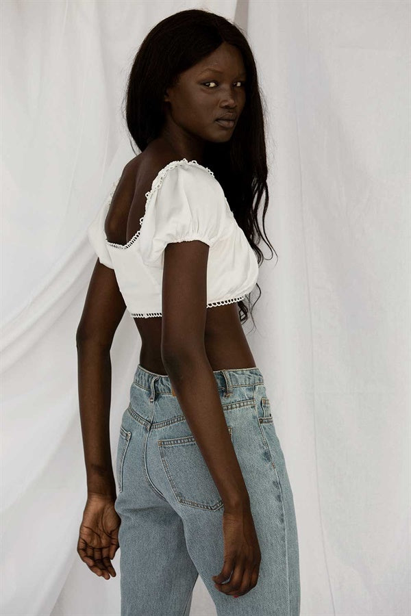 Elegant Silky Kenna Top with Renaissance Charm