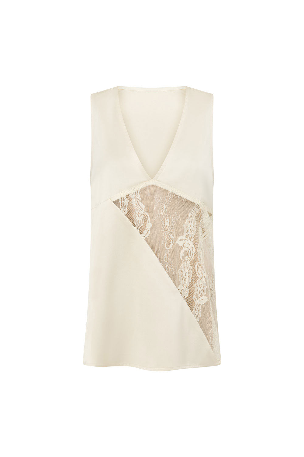 Elegant Cream-Colored Silky Maarten Women's Top