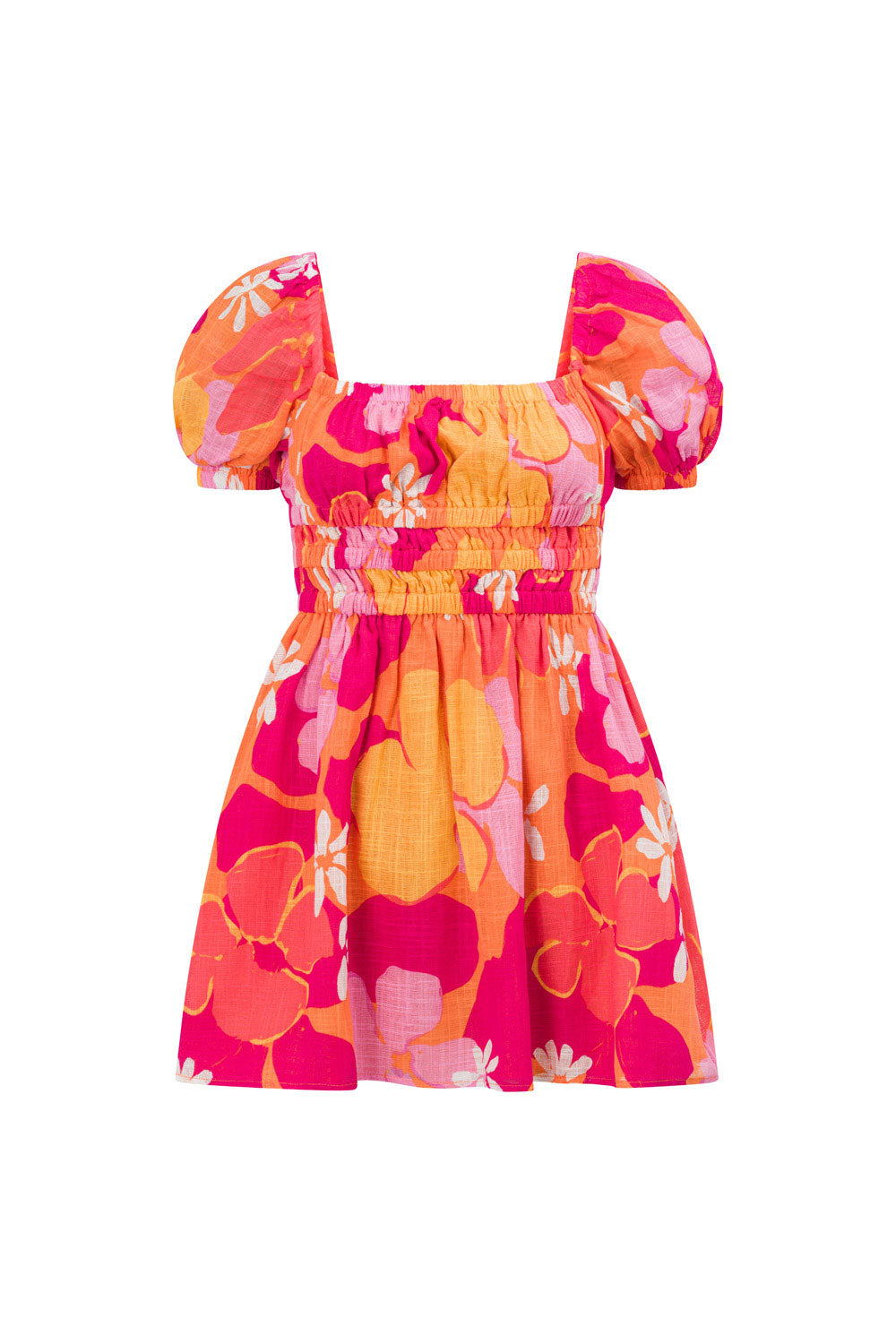 Amiyah Women's Babydoll Vacation Dress with Remi Sunset Print