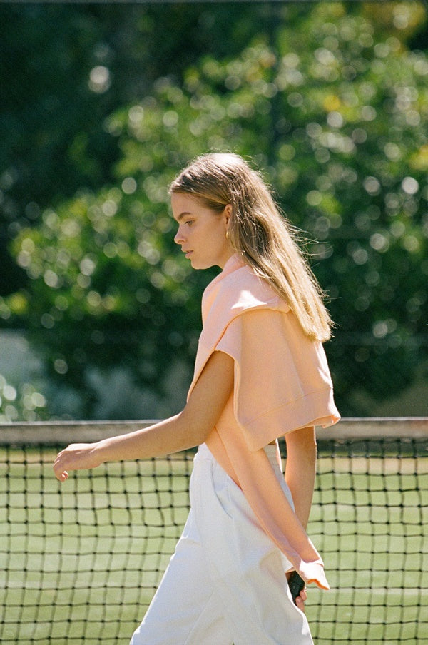 Orange Natural Cotton Terryback Unisex Lottie Sweater for Cooler Months