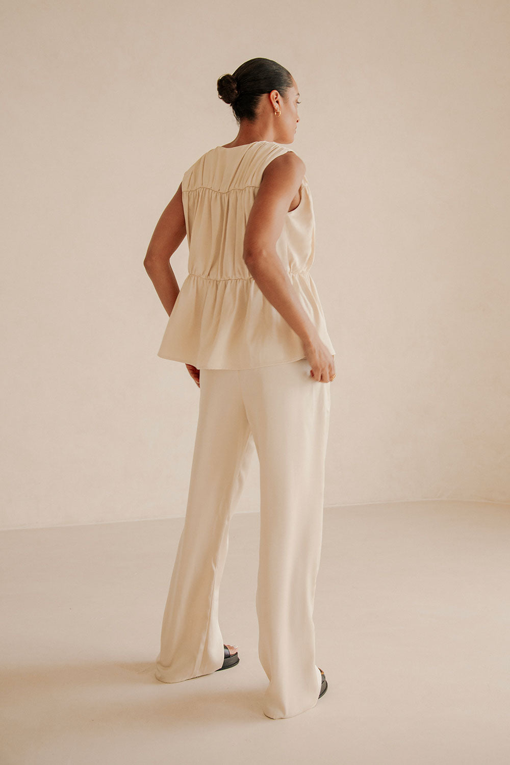 Soft Beige Women's Maternity and Postpartum Juliette Pants