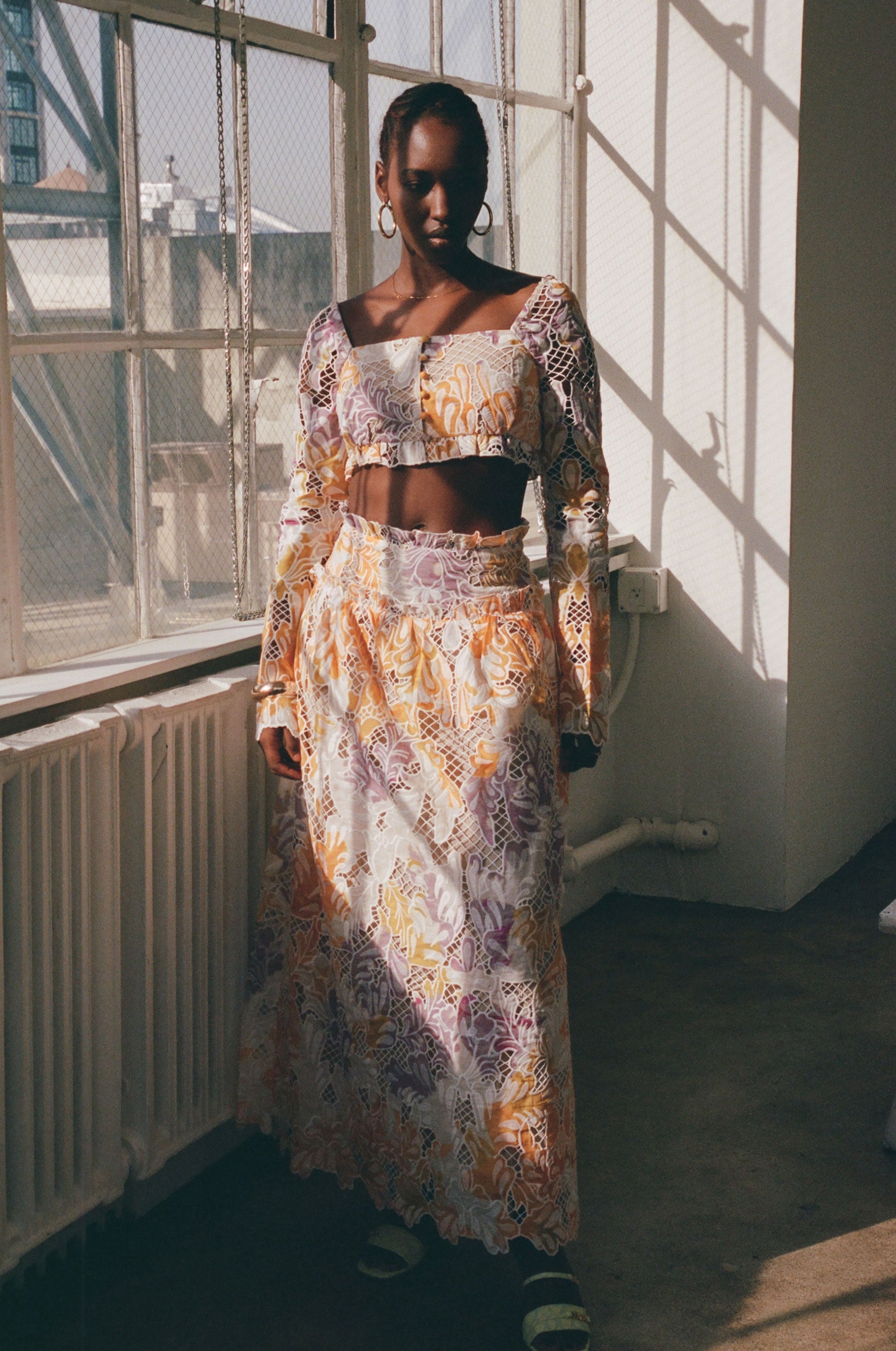 Floreale Mellow-Inspired High-Waisted Chelsea Maxi Skirt