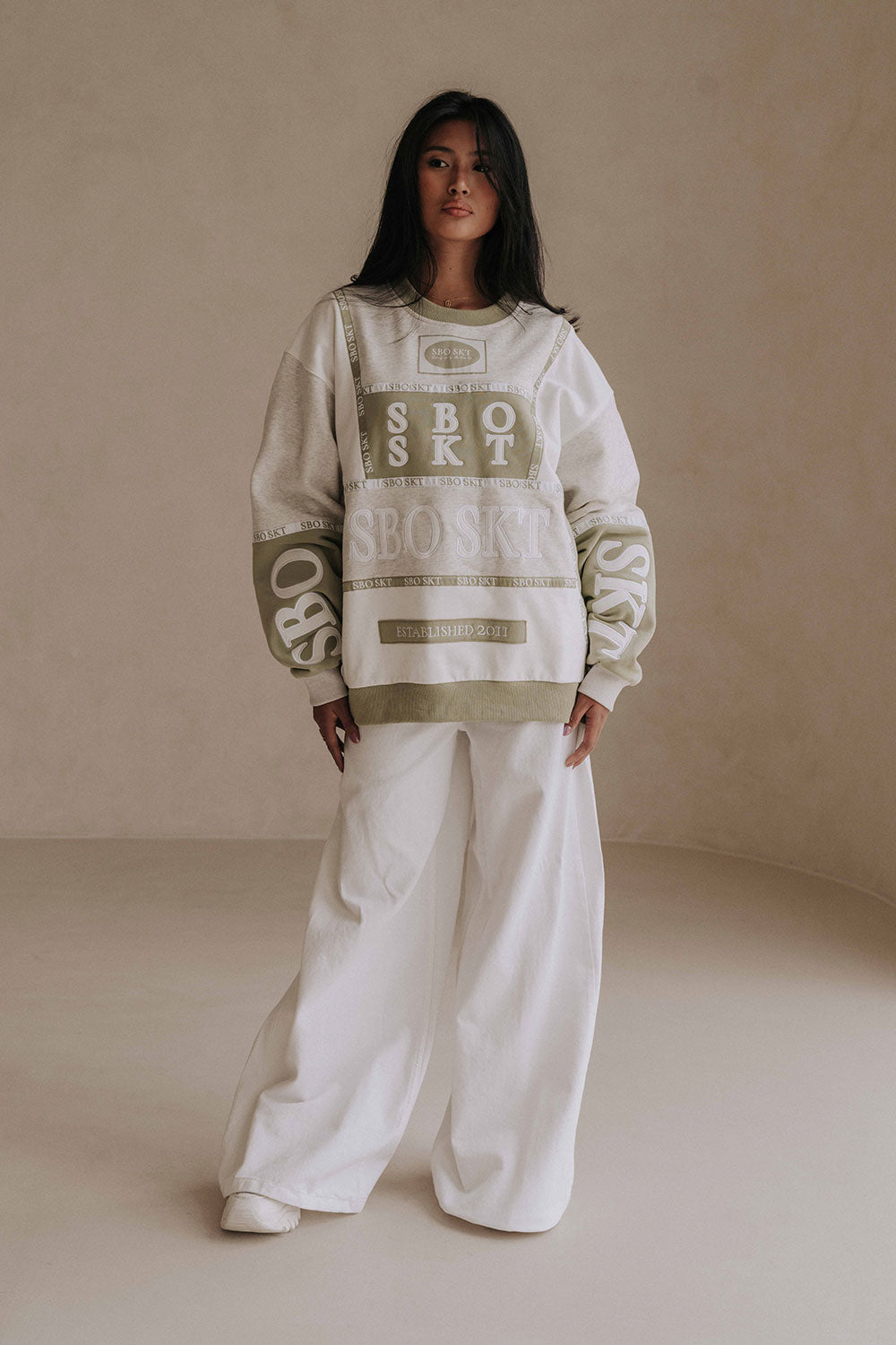 Unisex Fleece-lined Arlon Cotton Blend Sweater