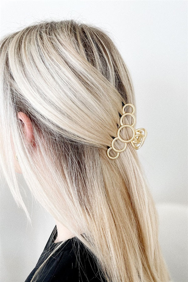 Gorgeous Matte Gold Cloud - Style Claw Clip for Effortless Updos