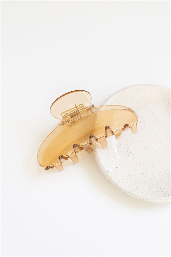 Stylish Clear Sepia - Toned Acrylic Candy - Style Claw Hair Clip