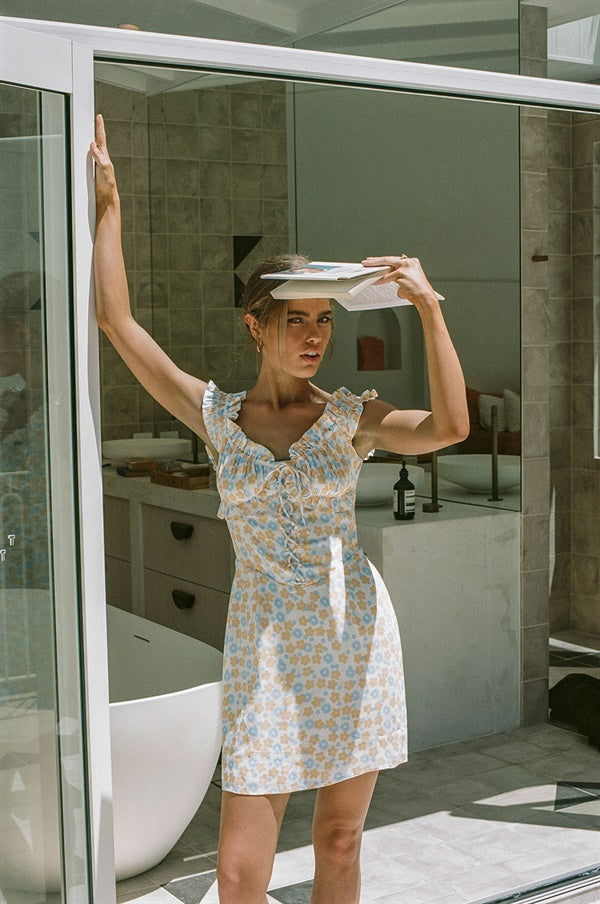 Exquisite Women's Kylie Dress with Buttercup Floral Print
