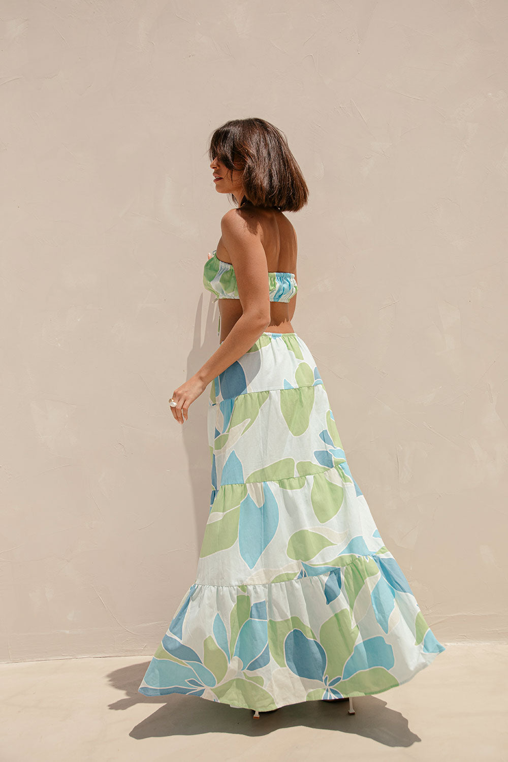Aviva Women's Long Maxi Skirt in Exclusive Magnolia Blue Shade