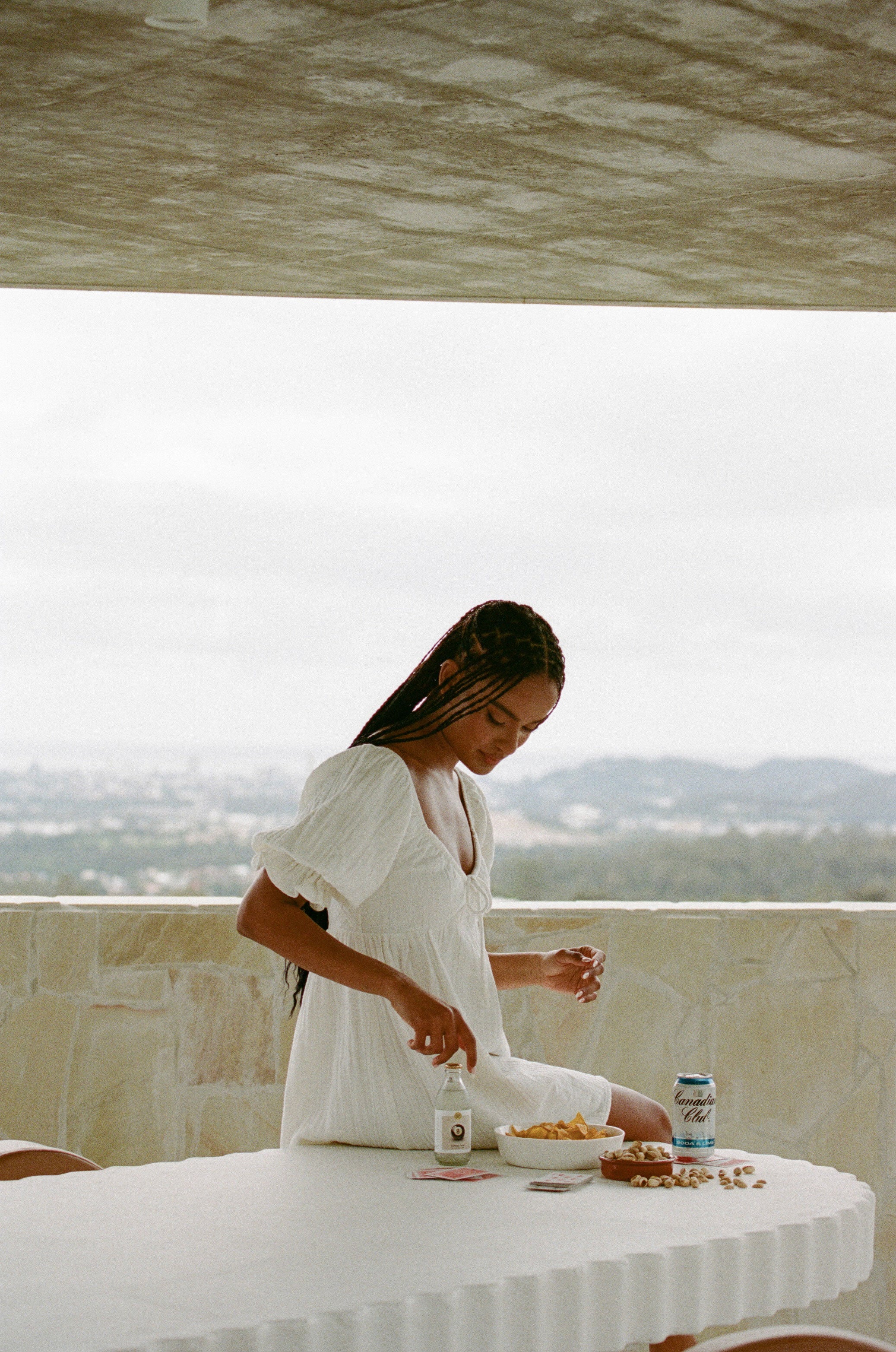 Kartia White Natural Cotton Women's Dress for Family Lunch and Vacation