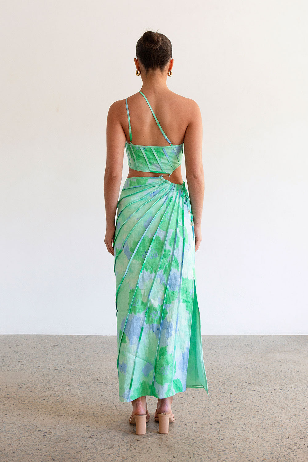 Exclusive Blue Gerbera Jaliyah Dress - A Unique Sample
